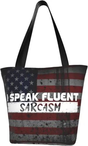 I Speak Fluent Sarcasm Fashion Shoulder Bag Large Capacity For Man Or Woman