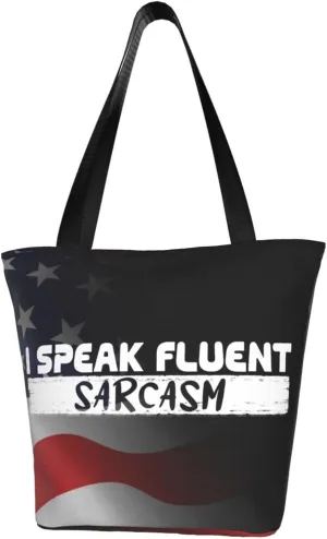 I Speak Fluent Sarcasm Fashion Shoulder Bag Large Capacity For Man Or Woman