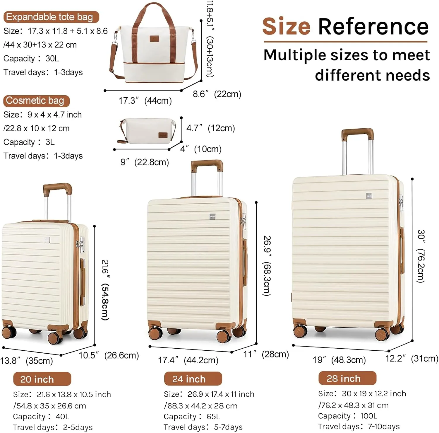 imiomo 24 Inch Luggage with Spinner Wheels, Hardside Checked Luggage, Lightweight Rolling Travel Luggage with TSA Lock