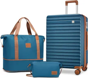 imiomo 24 Inch Luggage with Spinner Wheels, Hardside Checked Luggage, Lightweight Rolling Travel Luggage with TSA Lock
