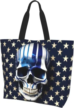 Indigo Flame Print Print Shoulder Bag For Women Shopping Bags Tote Bag Large Storage Handbag Grocery Bags