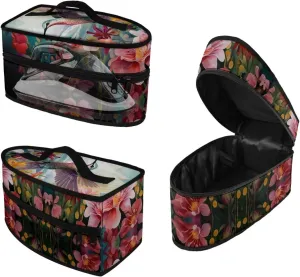 Iron Bag for Travel Hummingbird Floral Iron Bag Holder Lightweight Carrying Bag for Travel Waterproof Dustproof Iron Carrying Case Suitable for Travel or Storage