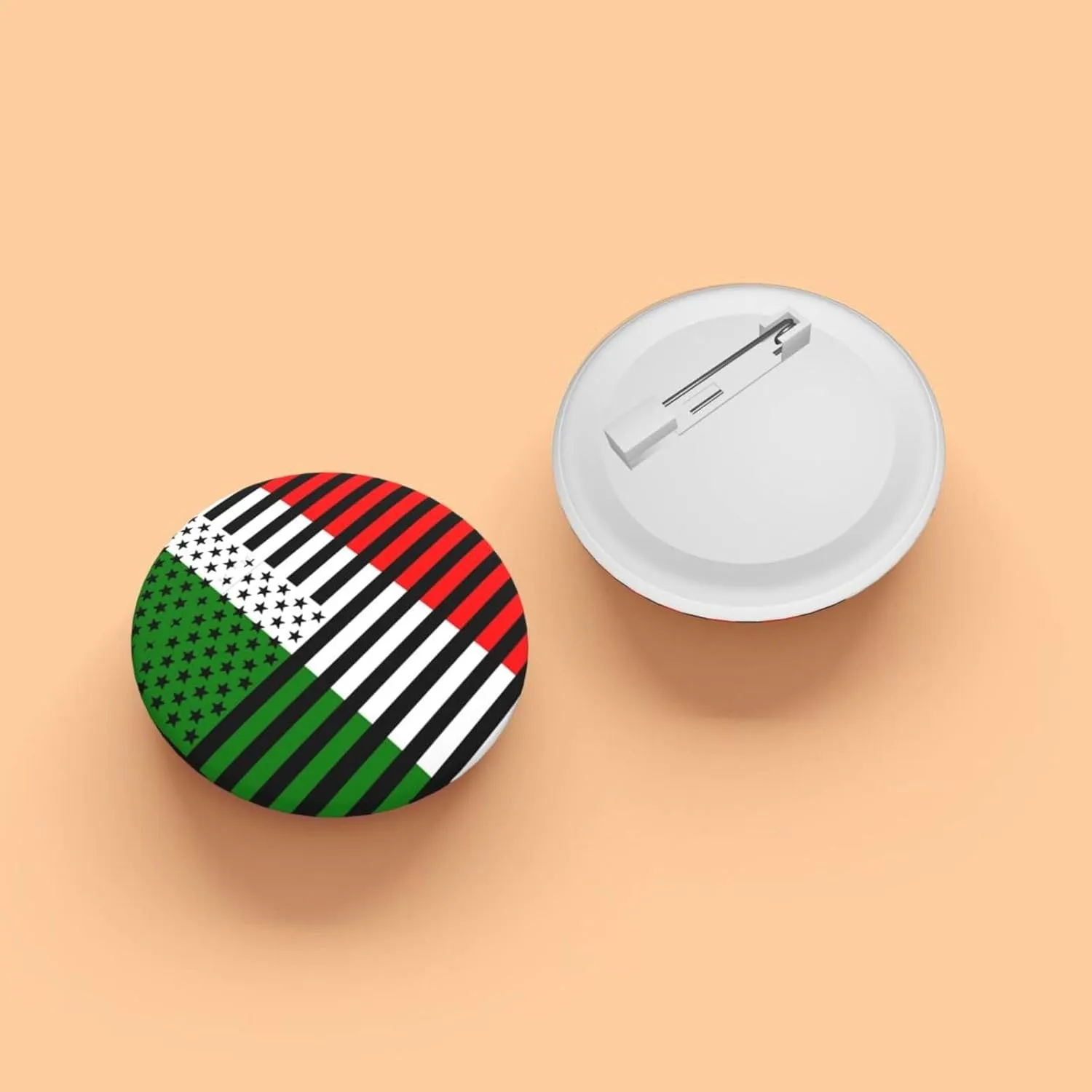 Italian American Flag Express Your Unique Style with Our Fashionable Round Badges
