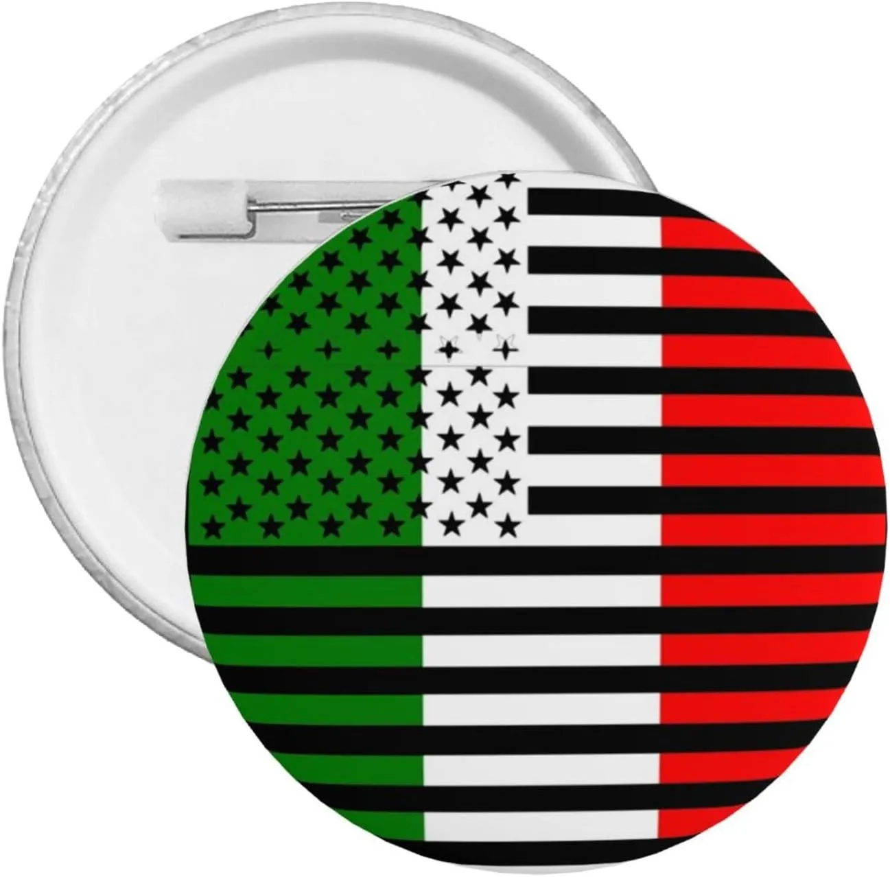 Italian American Flag Express Your Unique Style with Our Fashionable Round Badges