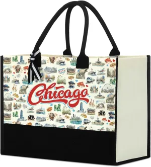 Italy Chicago New York Las Vegas Paris Gifts for Women Canvas Tote Bag