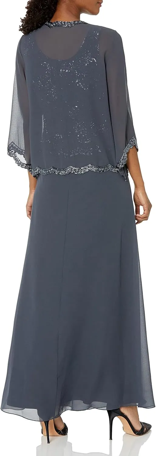 J Kara Women's Beaded Jacket Dress