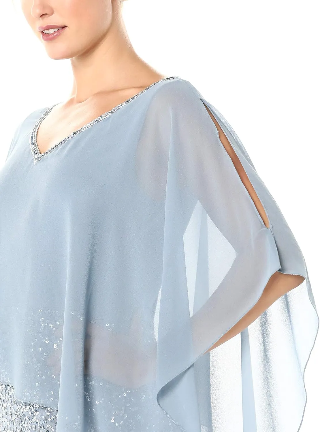 J Kara Women's Caplet Short Cocktail Beaded Dress