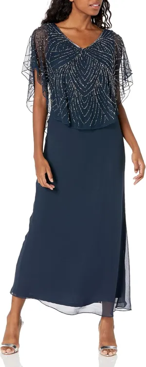 J Kara Women's Petite Capelet Dress