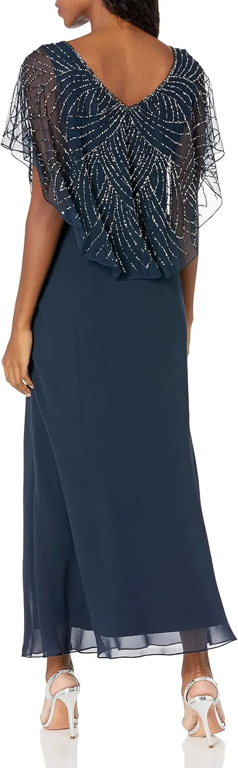 J Kara Women's Petite Capelet Dress