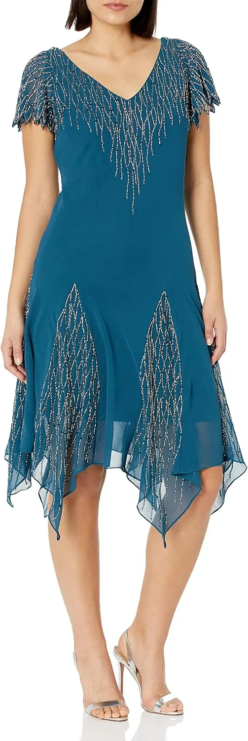 J Kara Women's Short Beaded Dress