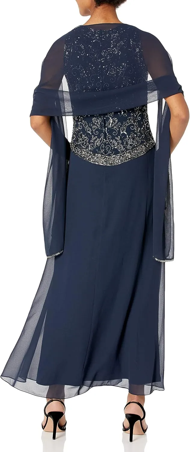 J Kara Women's Sleeveless Mock 1-Piece Dress