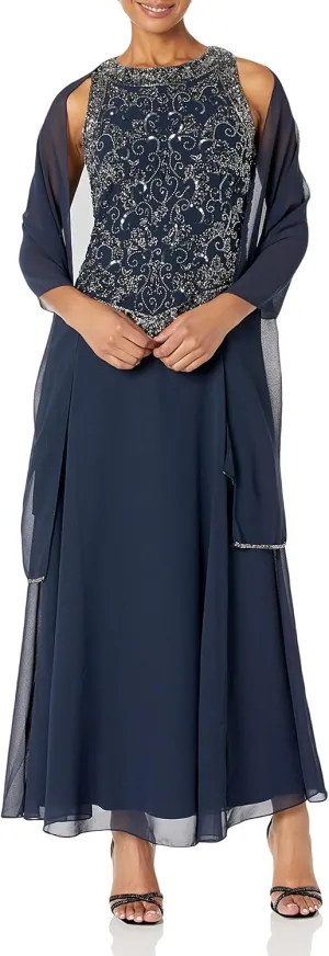 J Kara Women's Sleeveless Mock 1-Piece Dress