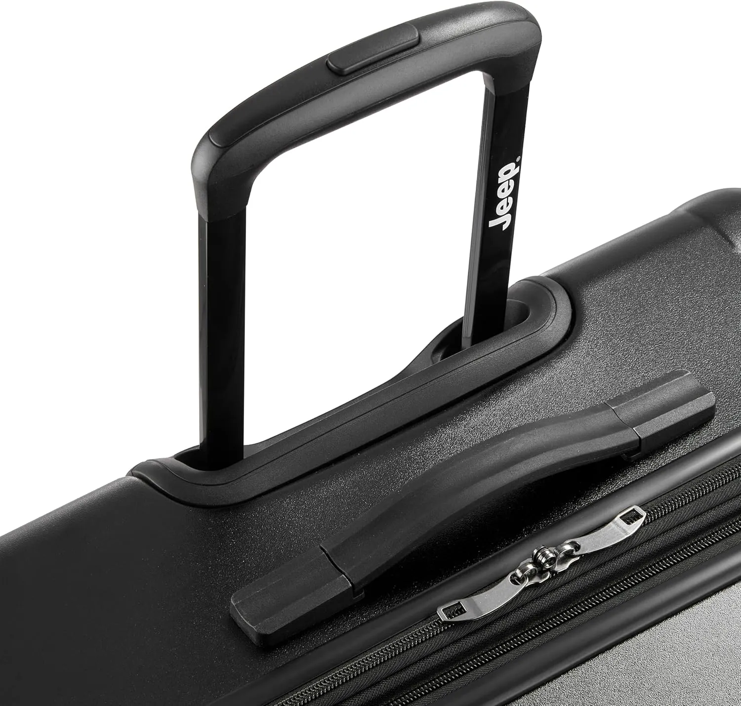 Jeep JH004C Hardside Expandable Luggage with Spinner Wheels, Black, 2 Piece Set 20/28 Inch