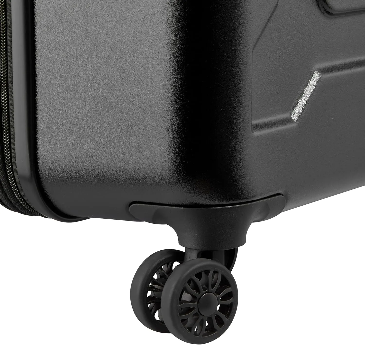 Jeep JH004C Hardside Expandable Luggage with Spinner Wheels, Black, 2 Piece Set 20/28 Inch