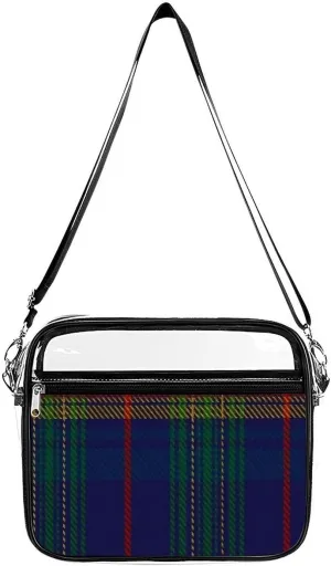 Jenkins of Wales Clan Family Tartan Fashionable Transparent Crossbody Bag