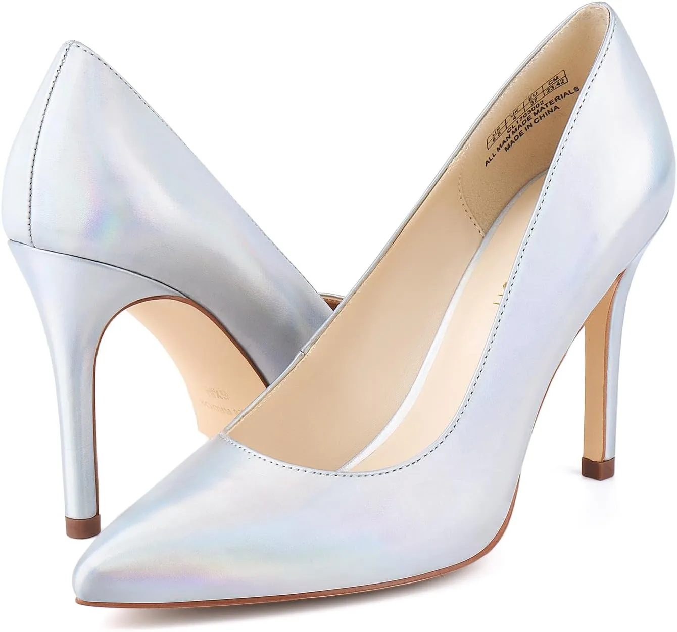JENN ARDOR Women's High Heels Closed Pointed Toe Stiletto Classic Office Dress Bridal Wedding Pumps Sexy Prom Shoes