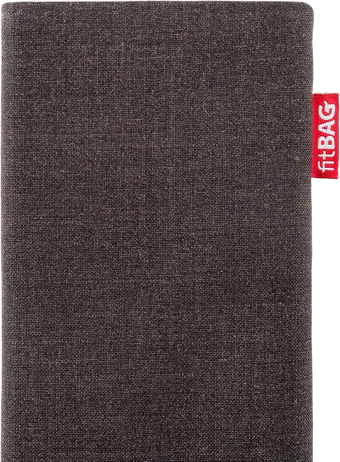 Jive Brown Custom Tailored Sleeve for Mobistel Cynus F3. Fine Suit Fabric Pouch with Integrated Microfibre Lining for Display Cleaning