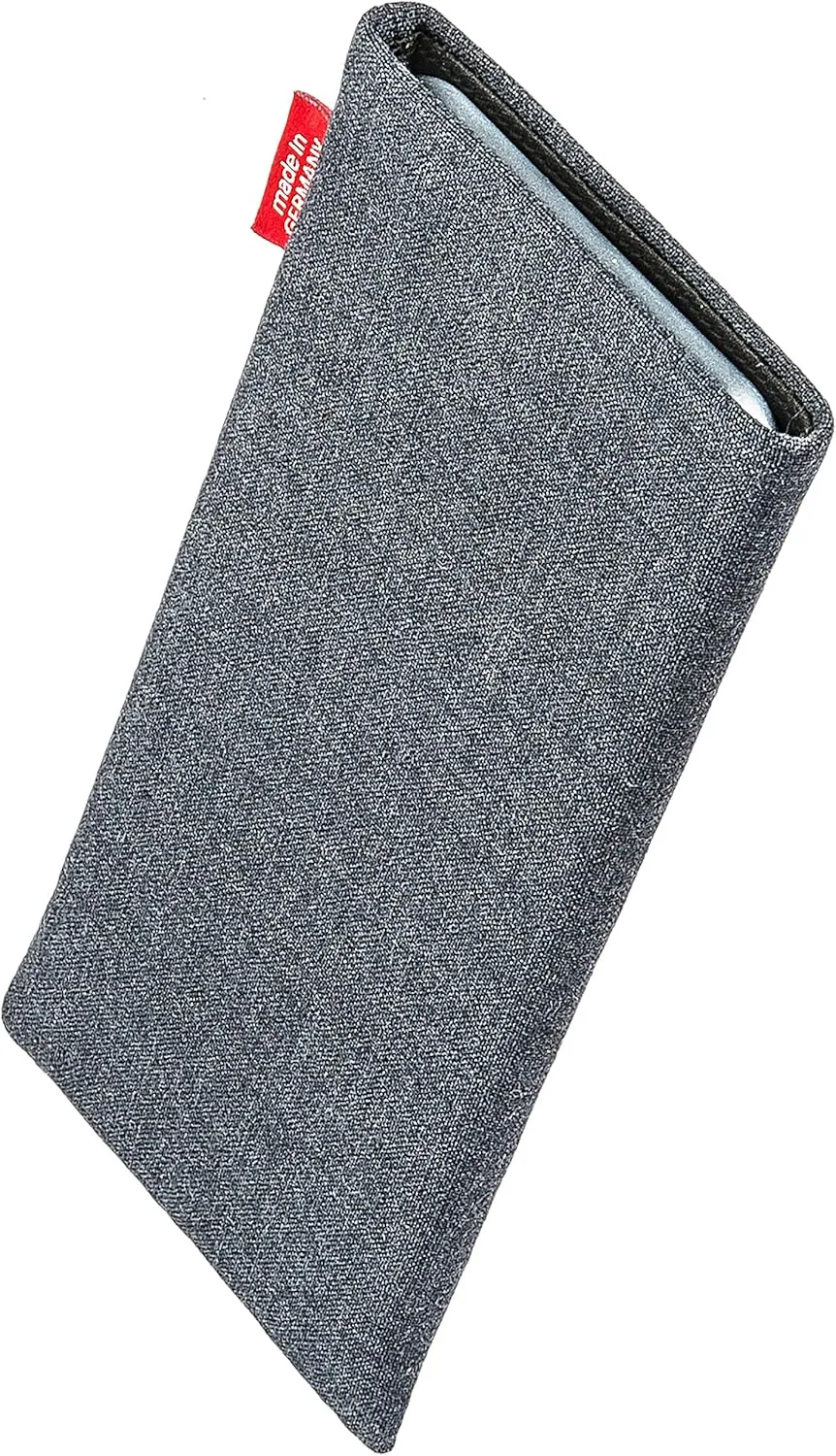 Jive Gray Custom Tailored Sleeve for Mobistel Cynus T1. Fine Suit Fabric Pouch with Integrated Microfibre Lining for Display Cleaning