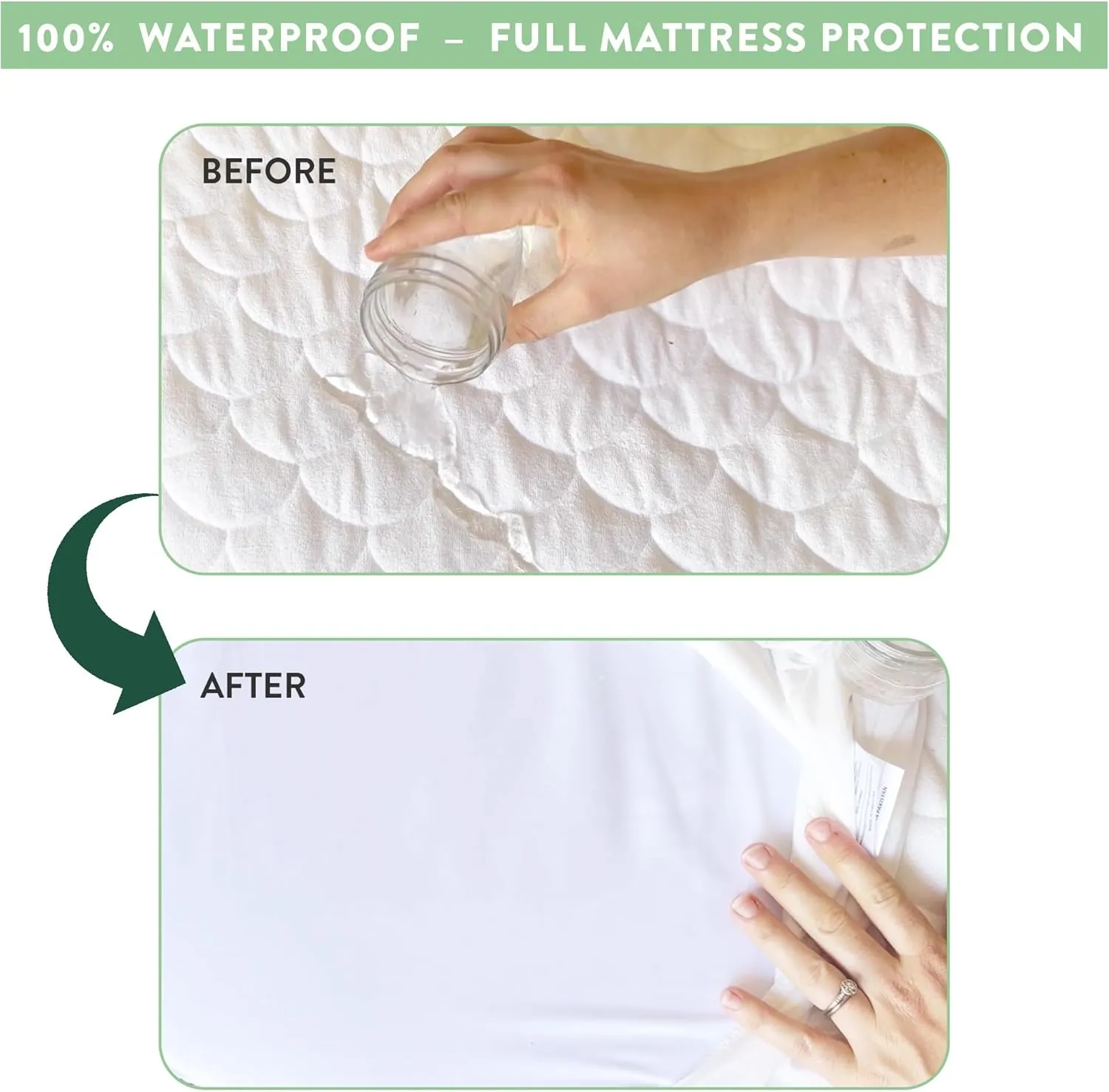 Joey   Joan Waterproof Travel Crib Mattress Pad Cover Compatible with Guava Lotus, Babybjorn, Dream on Me – 2 Pack Quilted Mattress Protector from Ultra Soft Bamboo Viscose Terry – 24" x 42"