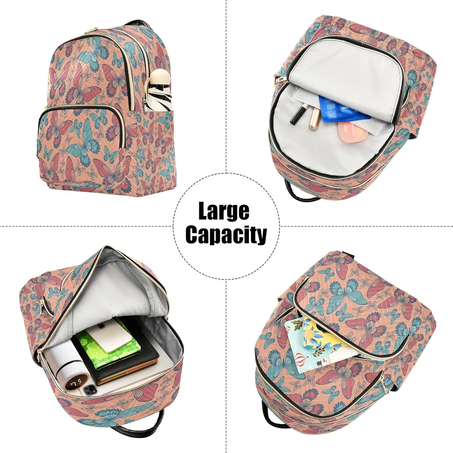 Joisal Butterfly Specimen Backpack Purse for Women Anti Theft Gym Backpack, Backpack for Traveling Medium