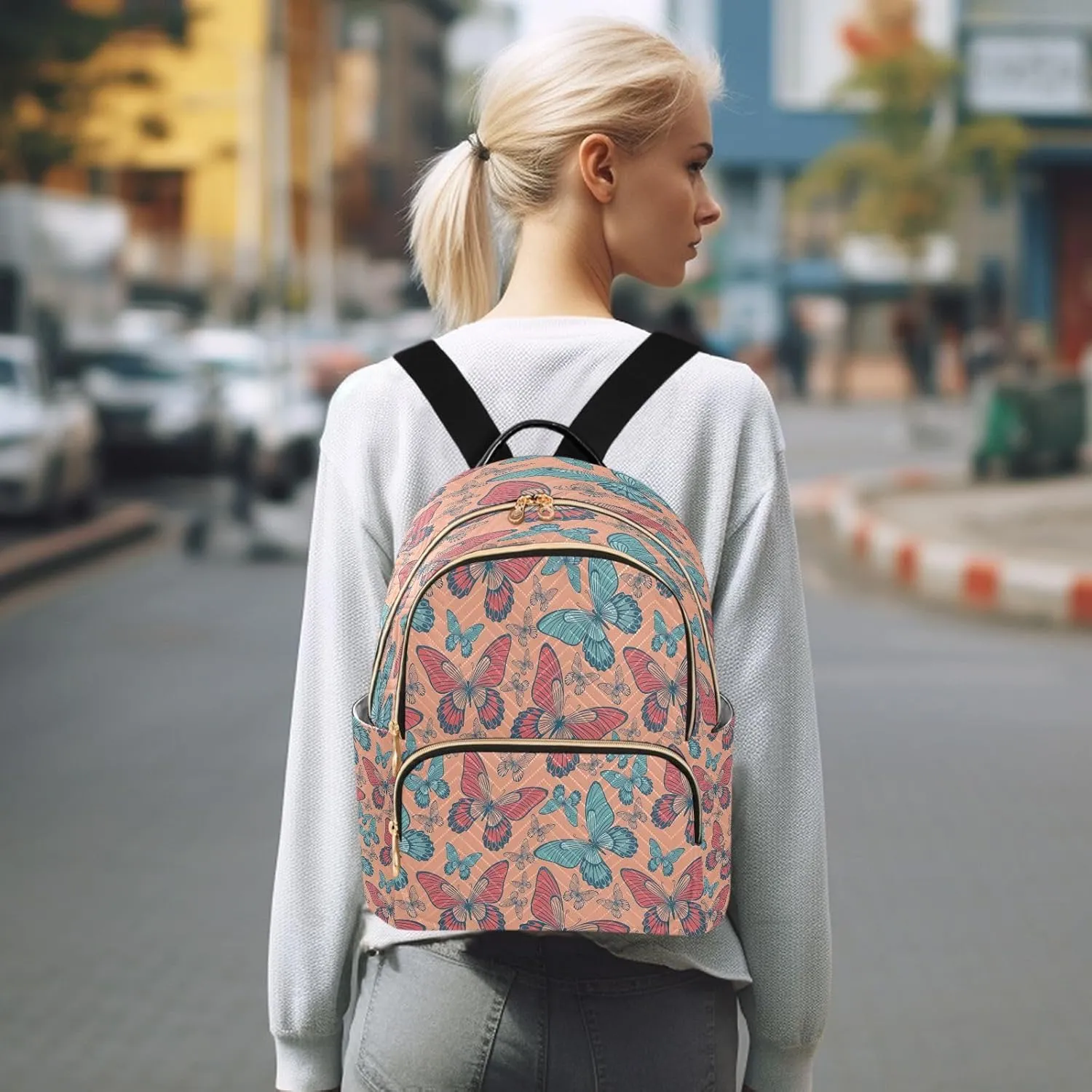 Joisal Butterfly Specimen Backpack Purse for Women Anti Theft Gym Backpack, Backpack for Traveling Medium