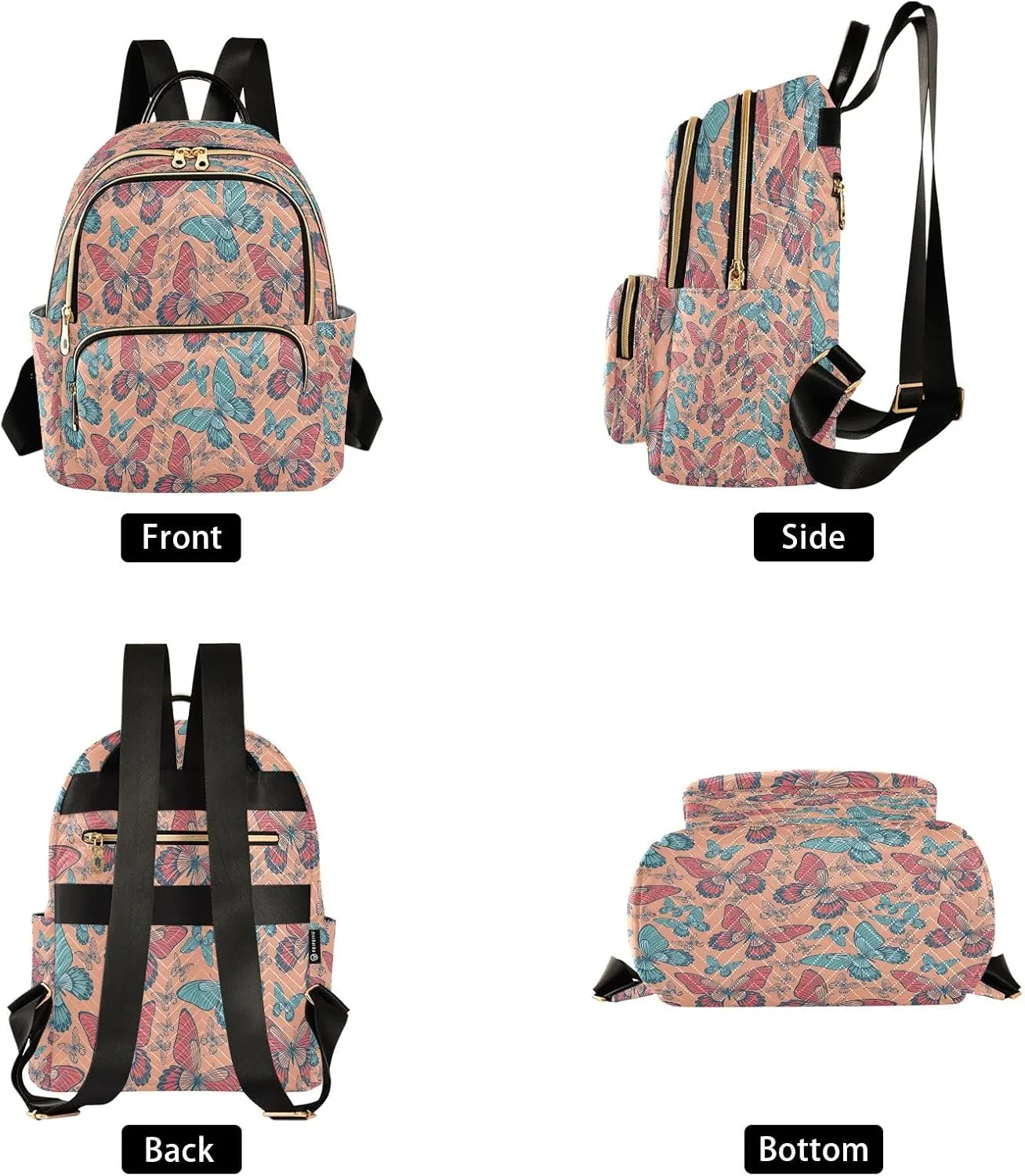Joisal Butterfly Specimen Backpack Purse for Women Anti Theft Gym Backpack, Backpack for Traveling Medium
