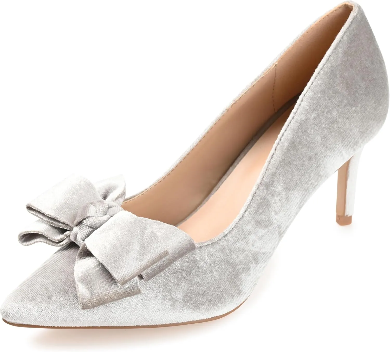 Journee Women's Crystol Evening Pumps Grey, 7.5