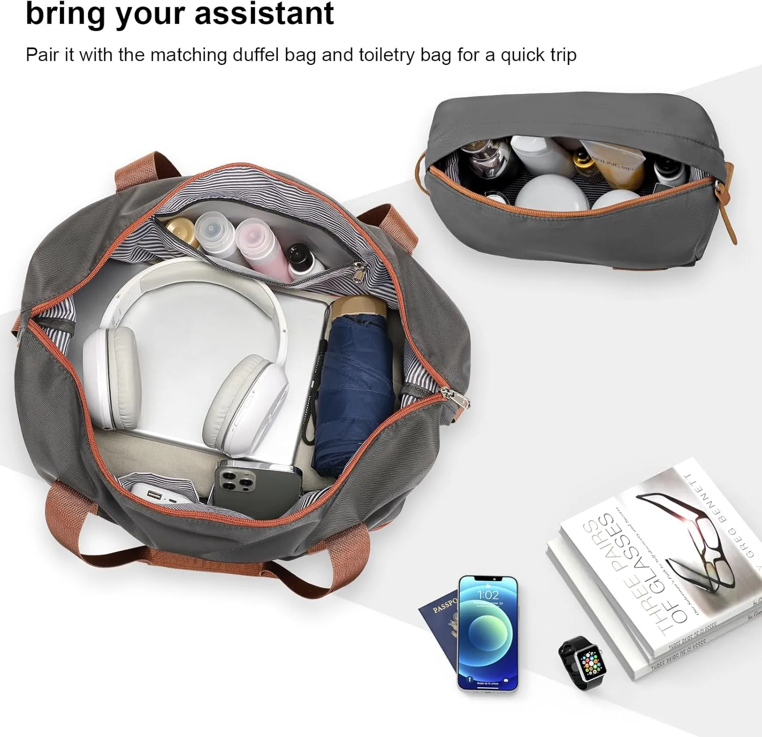 Joyway Carry on 20Inch &24 Inch Checked Luggage Set, 2-Piece Expandable Suitecase Set with Spinner Wheel, Hard Shell Suitcase with TSA Lock(Grey)