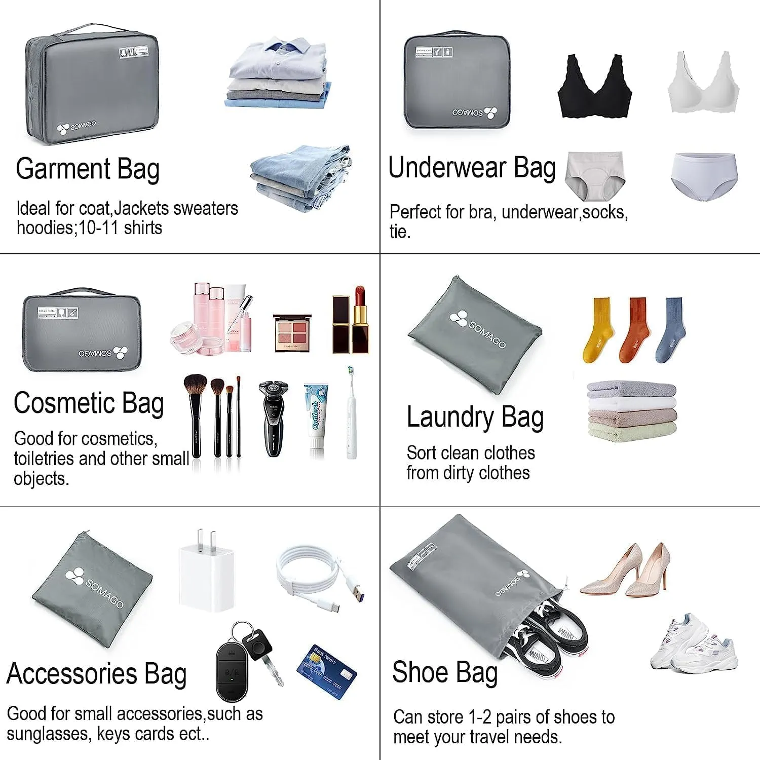 Joyway Carry on 20Inch &24 Inch Checked Luggage Set, 2-Piece Expandable Suitecase Set with Spinner Wheel, Hard Shell Suitcase with TSA Lock(Grey)