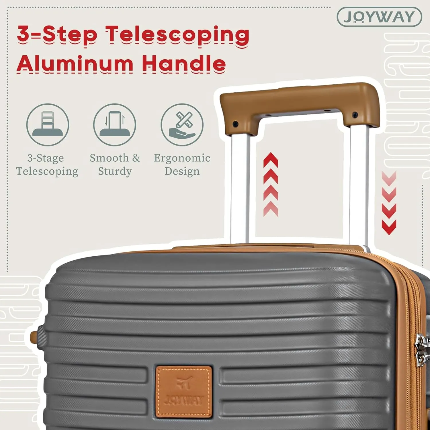 Joyway Expandable Carry on Luggage Sets Airline Approved, Lightweight Hard Shell 20 Inch Carry-on Suitcase with Spinner Wheels