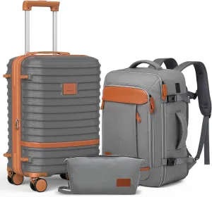 Joyway Expandable Carry on Luggage Sets Airline Approved, Lightweight Hard Shell 20 Inch Carry-on Suitcase with Spinner Wheels