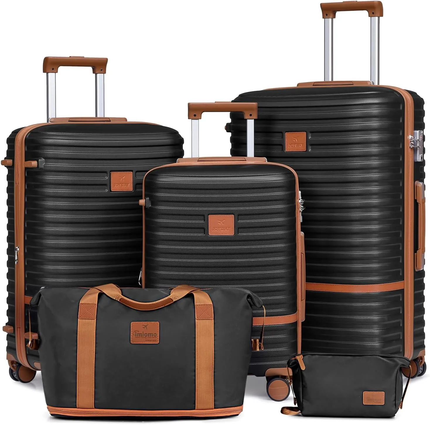 Joyway Luggage Set 3 Piece Suitcase Sets with Spinner Wheel,Hardside Expandable Travel Laggage with TSA Lock (Black