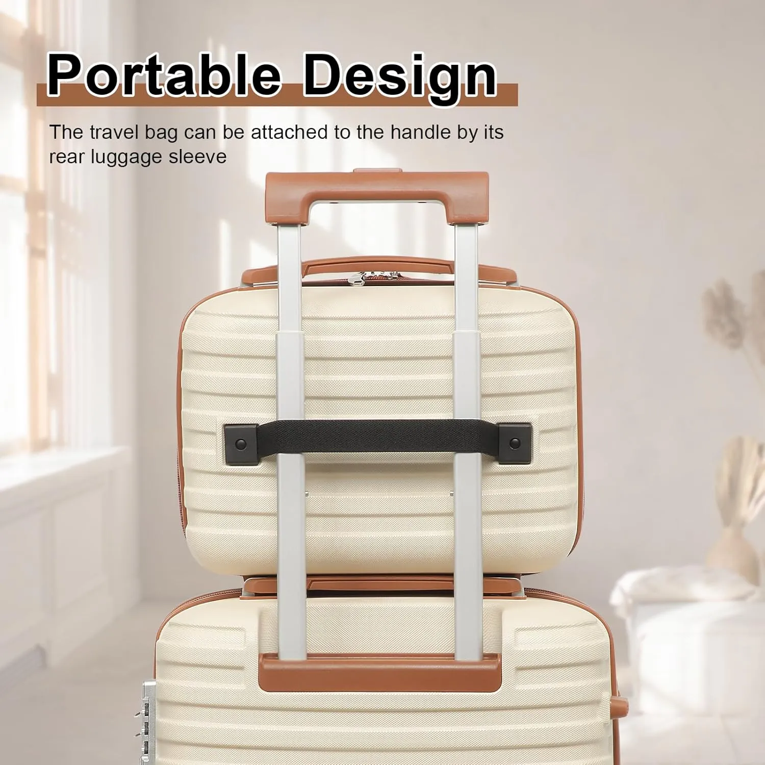 Joyway Luggage Set 7 Piece Suitcase Sets with Spinner Wheel,Hardside Expandable Travel Laggage with TSA Lock (18/20/24/28 White