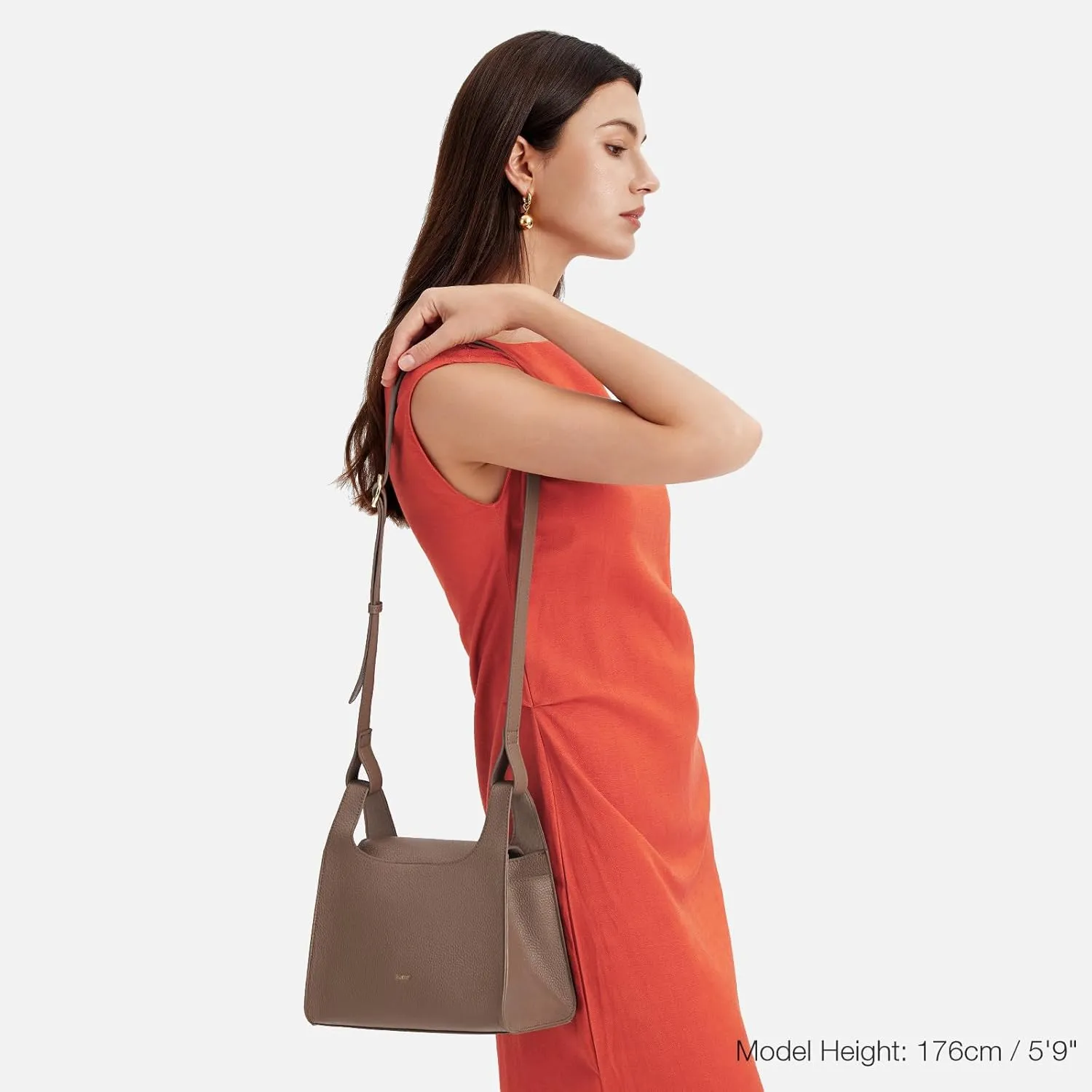 Kattee Small Soft Leather Crossbody Bag for Women Purses Handbags Shoulder Satchel Fashionable Lightweight Design Minimalism