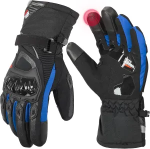 KEMIMOTO Winter Motorcycle Gloves, Rainproof Riding Gloves with Touchscreen for Riding, ATV, UTV, Snowmobile