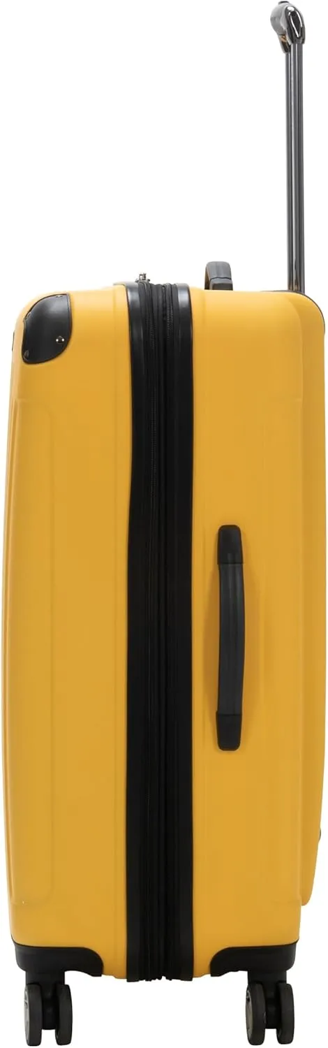 Kenneth Cole REACTION Renegade Luggage Expandable 8-Wheel Spinner Lightweight Hardside Suitcase, Honey Butter, 28-Inch Checked