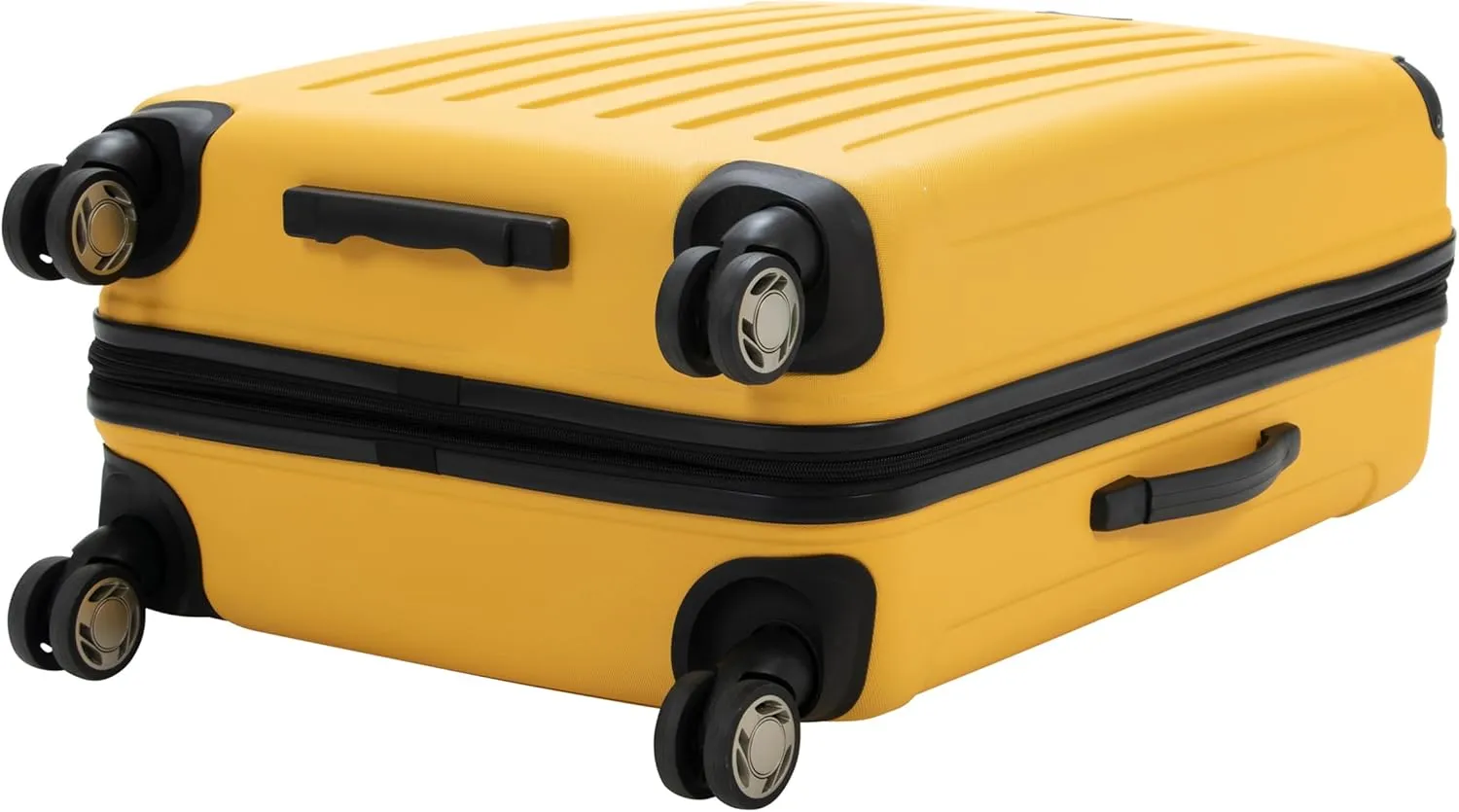 Kenneth Cole REACTION Renegade Luggage Expandable 8-Wheel Spinner Lightweight Hardside Suitcase, Honey Butter, 28-Inch Checked