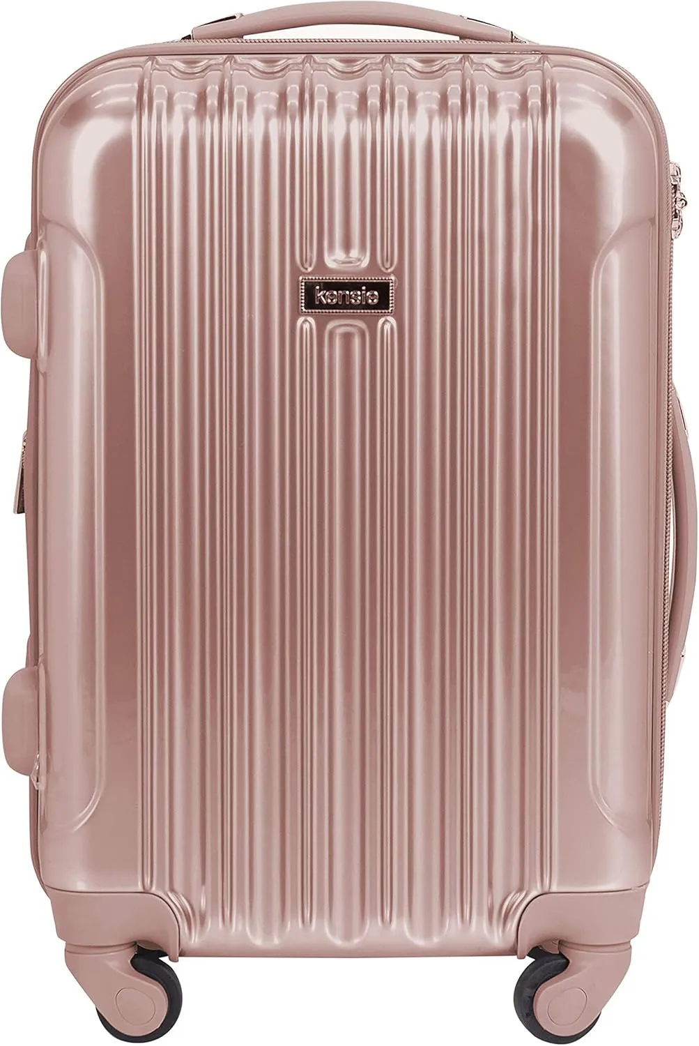 kensie Women's Alma Luggage Set, Rose Gold, 20-Inch Carry-On
