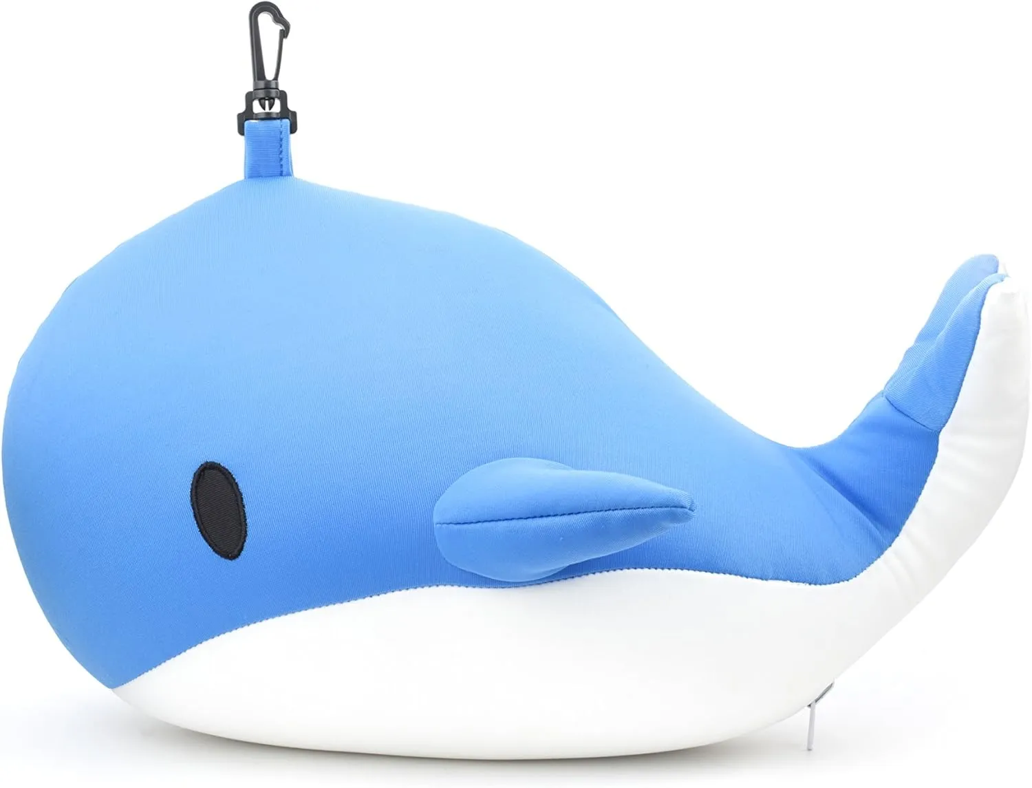 Kikkerland Zip and Flip Travel Neck Back Pillow Cute Compact Plush Blue Whale