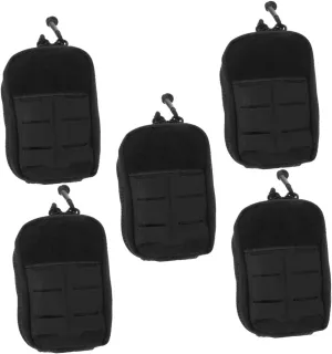 Kisangel 5pcs Travel Medicine Bag Compact Waist Bag for Hiking and Trekking