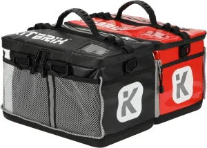 KITBRIX Bag Bundle - 2x Sports Bags that Zip Together - Solid Waterproof Base - Triathlon Transition Bags - Multi-Use Duffle Bagfor Wet & Muddy Gear - Gym Bag, Swim Bag, Soccer Bag - Black & Red