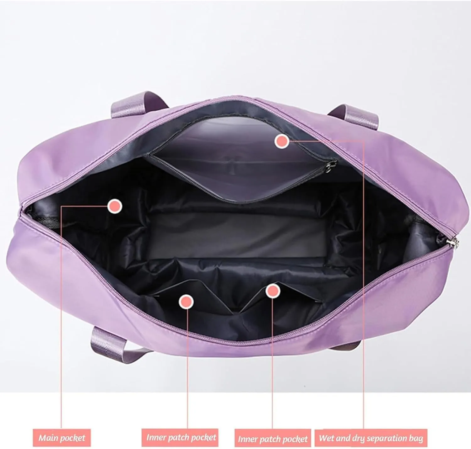 Klarson Expandable Bag with Wheels, Klarson Travel Bag, Scratch Expandable Travel Duffle Bag, with Dry and Wet Separation (Pink)