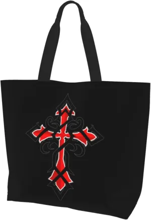 Knights Templar Women'S Large Capacity Shoulder Shopping Bag, Reusable Handbag, Gift Bag