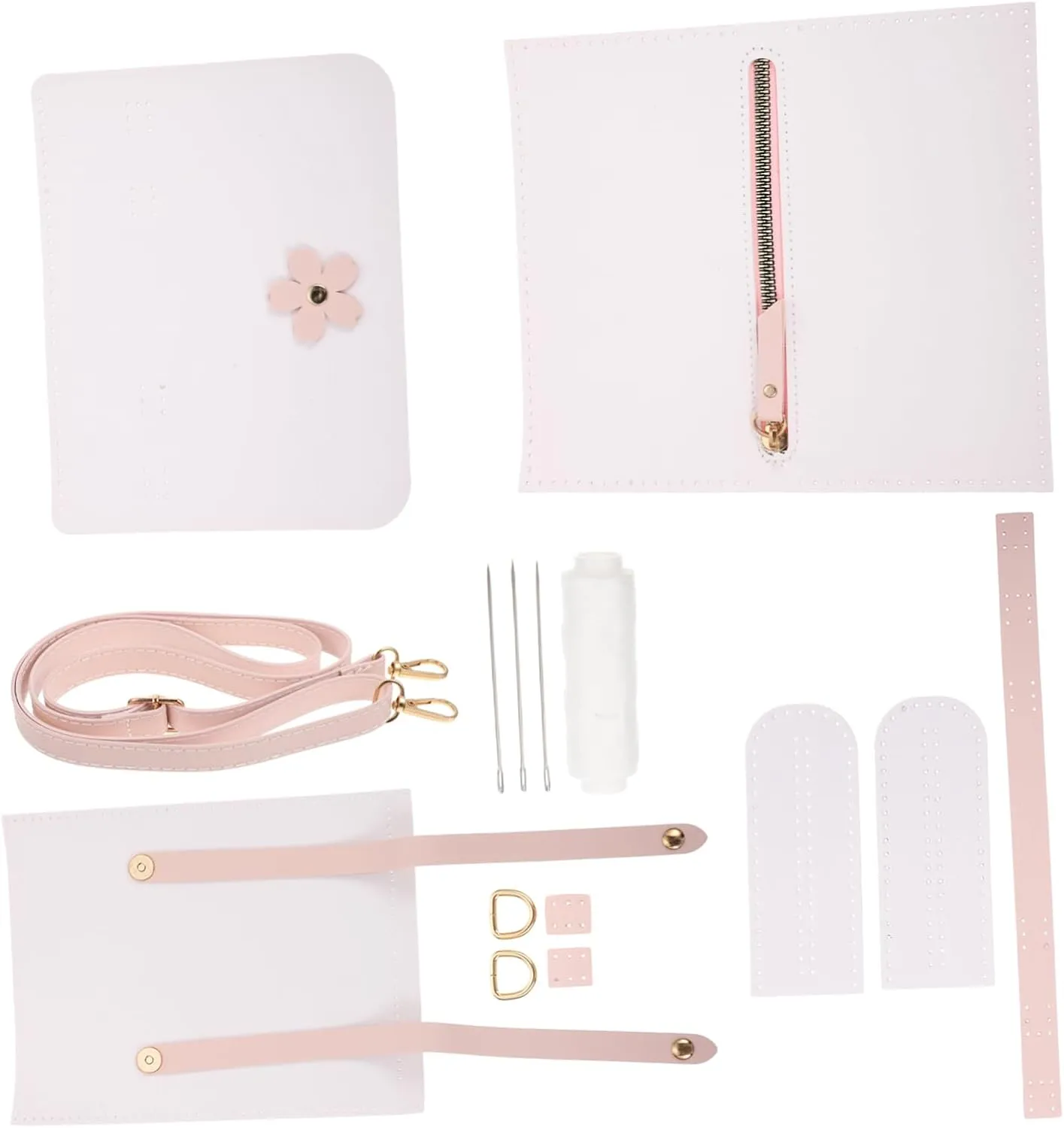 KOCKSHION 1Set DIY Bag Making Kit PU Shoulder Bag Materials for Crafting Exquisite Craftsmanship for Fashionable Crossbody Bag for Handmade and Personal Projects