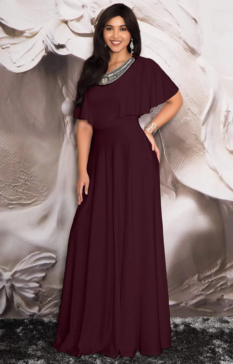 KOH KOH Womens Long Bridesmaid Wedding Guest Evening Cocktail Maxi Dress Gown
