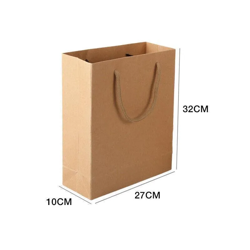 Kraft Paper Bags with Handles 50PCS 6Sizes
