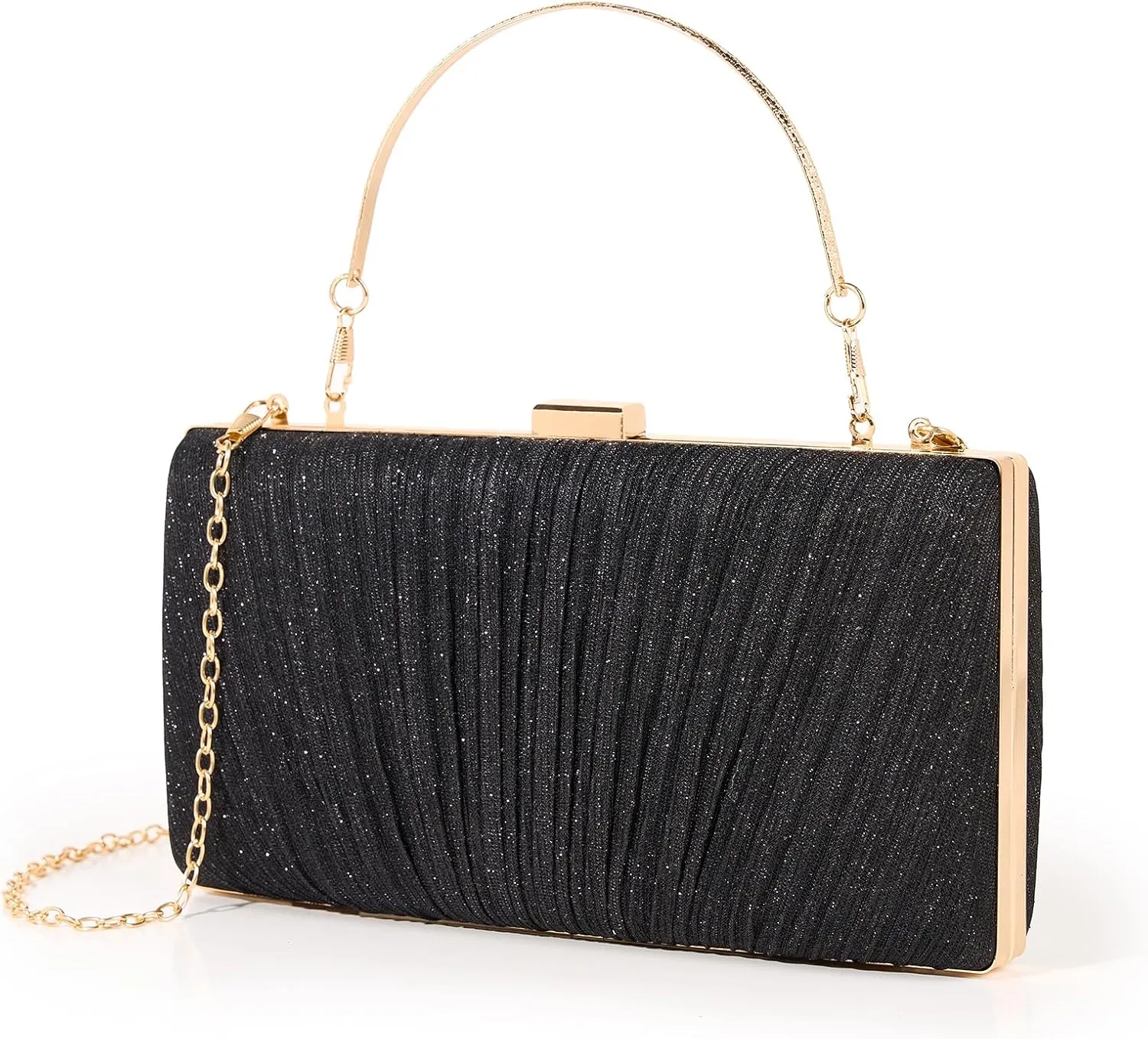 Kseymeir Clutch Purses for Women Pleated Evening Handbag with Chain Prom, Cocktail, and Wedding