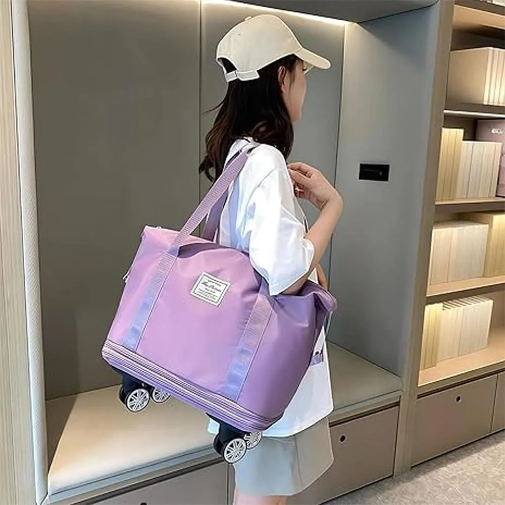 Kulken Pepepo Beentetravel Bag With Wheels,Large Capacity Travel Bag -Universal Wheel Removable,2025 New Large Capacity Travel Bag, Universal Wheel Removable (Light purple)