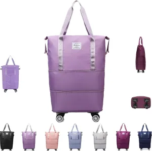 Kulken Pepepo Beentetravel Bag With Wheels,Large Capacity Travel Bag -Universal Wheel Removable,2025 New Large Capacity Travel Bag, Universal Wheel Removable (Light purple)