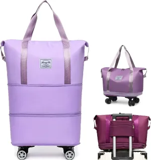 Kulken Travel Bag with Wheels, 2025 New Large Capacity Travel Bag - Universal Wheel Removable, Expandable Foldable (A)